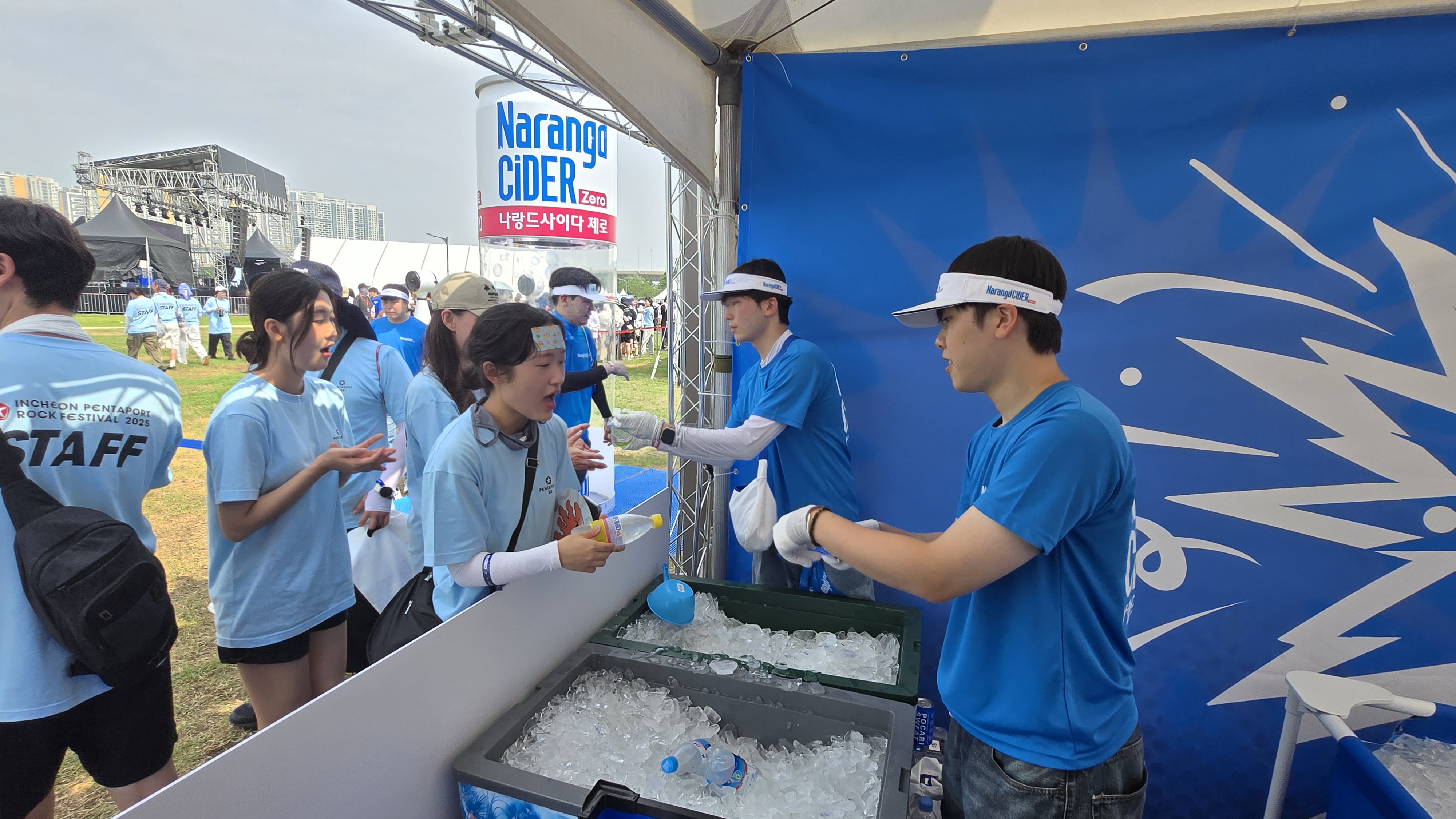 인천 펜타포트 락페스티벌 – 나랑드사이다 브랜드 부스 운영